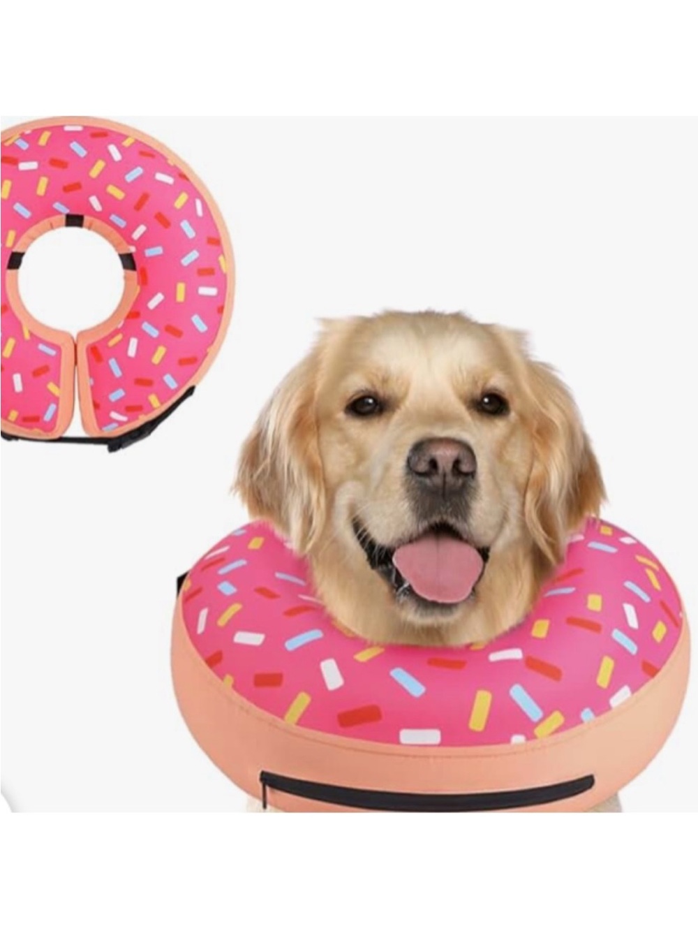 Pink Donut Recovery Collar for Dogs - Comfortable E-Collar
